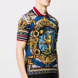 Dolce & Gabbana (NWT) lion print polo shirt.